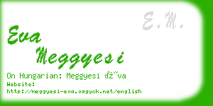 eva meggyesi business card